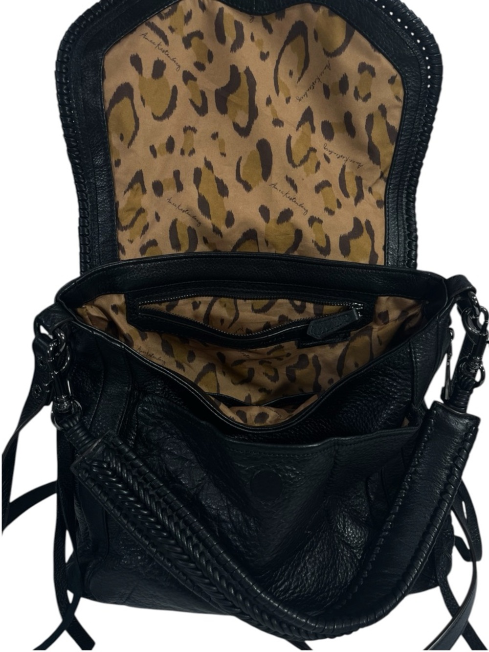 Aimee Kestenberg All For Love Convertible Shoulder Leather Bag in Black - Picture 9 of 10